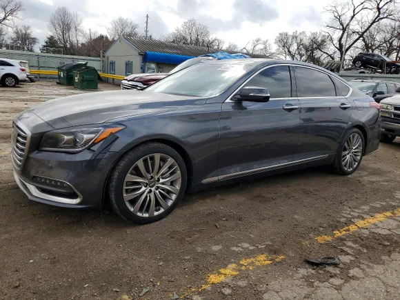 2018 Genesis G80 Ultimate, VIN KMHGN4JF9JU274362 — Rear end