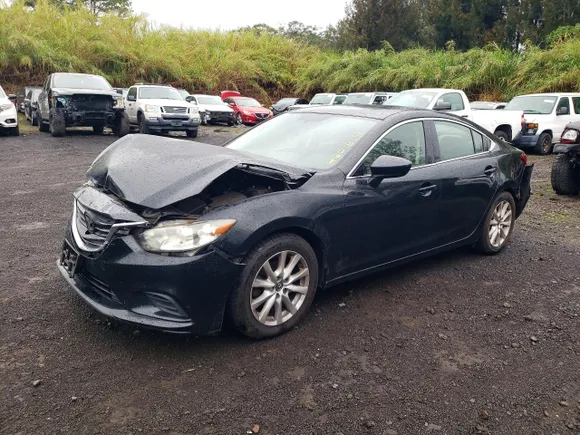 2015 Mazda 6 i Sport, VIN JM1GJ1U51F1186092 — Rear end