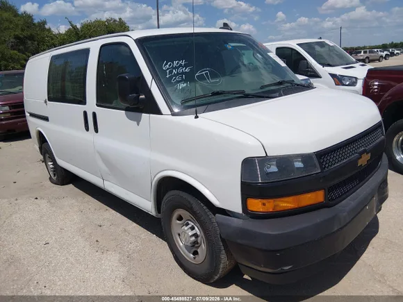 2020 Chevrolet Express Cargo, VIN 1GCWGAFP6L1269621 — Rear end
