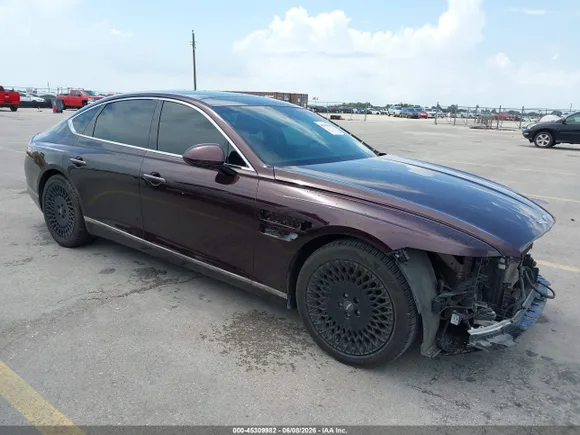 2021 Genesis G80 3.5T, VIN KMTGC4SD3MU064143 — Front end