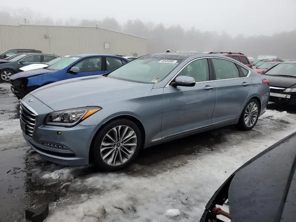 2017 Genesis G80 3.8L, VIN KMHGN4JE5HU199290 — Engine fire