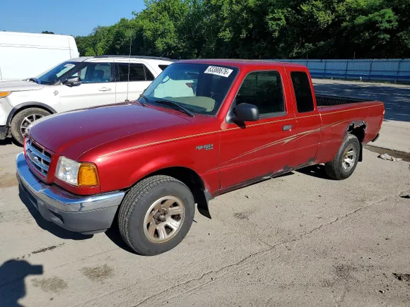 2003 Ford Ranger STX, VIN 1FTYR44E83TA09487 — Frame damage