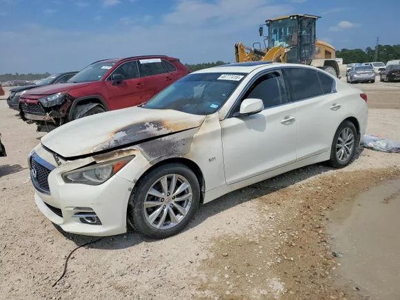 2016 Infiniti Q50 Sport, VIN JN1EV7AR4GM345180 — Engine fire