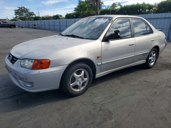 2002 Toyota Corolla LE, VIN 1NXBR12E12Z598569 — Rear end