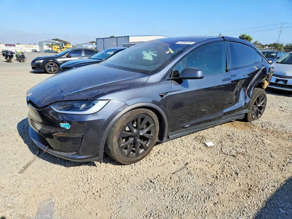 2023 Tesla Model X, VIN 7SAXCBE57PF425204 — Rear end