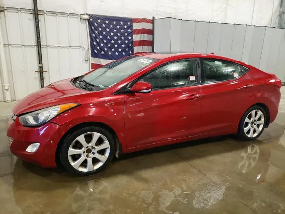 2013 Hyundai Elantra Limited, VIN KMHDH4AEXDU943115 — Front end