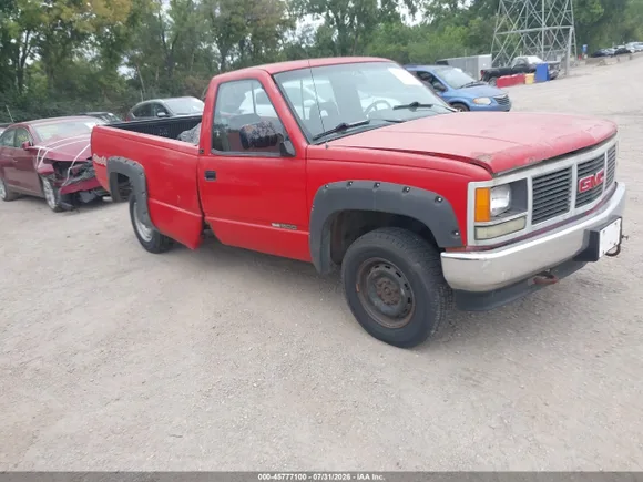 1992 GMC Sierra 1500 SLE1, VIN 1GTEK14Z7NZ520939 — Frame damage
